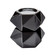 Ceramic Star Candle Holder in Black (45|857126/S2)