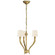 Ruhlmann Three Light Chandelier in Antique-Burnished Brass (268|CHC 2461AB-L)