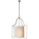 Gustavian Three Light Hanging Lantern in Aged Iron (268|CHC 2167AI-L)
