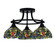 Paramount Three Light Semi-Flush Mount in Matte Black (200|3417-MB-9905)
