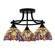 Paramount Three Light Semi-Flush Mount in Matte Black (200|3417-MB-9445)