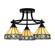Paramount Three Light Semi-Flush Mount in Matte Black (200|3417-MB-9405)