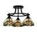 Paramount Three Light Semi-Flush Mount in Matte Black (200|3417-MB-9365)