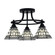 Paramount Three Light Semi-Flush Mount in Matte Black (200|3417-MB-9105)