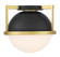 Carlysle One Light Flush Mount in Matte Black with Warm Brass (51|6-4602-1-143)