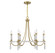 Mayfair Six Light Chandelier in Warm Brass and Chrome (51|1-7716-6-195)