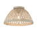 One Light Flush Mount in Matte Black and Natural Rattan (446|M60073NR)