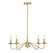 Five Light Chandelier in Natural Brass (446|M100120NB)