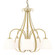 Sweeping Taper Five Light Chandelier in Modern Brass (39|101445-SKT-86-GG0001)
