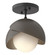 Brooklyn One Light Semi-Flush Mount in Black (39|121377-SKT-10-07-GG0711)