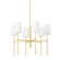 River Six Light Chandelier in Vintage Gold Leaf (67|F8828-VGL)