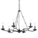 Sawyer Six Light Outdoor Chandelier in Forged Iron (67|F6307-FOR)