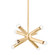 Dash Eight Light Chandelier in Vintage Gold Leaf (67|F6134-VGL)