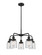 Downtown Urban Five Light Chandelier in Matte Black (405|916-5CR-BK-G52)