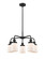Ballston Urban Five Light Chandelier in Matte Black (405|916-5CR-BK-G51)