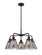 Ballston Urban Five Light Chandelier in Matte Black (405|916-5CR-BK-G43)