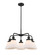 Ballston Urban Five Light Chandelier in Matte Black (405|916-5CR-BK-G41)