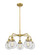 Downtown Urban Five Light Chandelier in Brushed Brass (405|916-5CR-BB-G202-6)