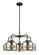 Downtown Urban Five Light Chandelier in Black Antique Brass (405|916-5CR-BAB-G78)