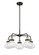 Downtown Urban Five Light Chandelier in Black Antique Brass (405|916-5CR-BAB-G324)