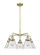 Ballston Urban Five Light Chandelier in Antique Brass (405|916-5CR-AB-G44)