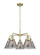 Ballston Urban Five Light Chandelier in Antique Brass (405|916-5CR-AB-G43)