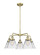 Ballston Urban Five Light Chandelier in Antique Brass (405|916-5CR-AB-G42)