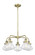 Downtown Urban Five Light Chandelier in Antique Brass (405|916-5CR-AB-G324)