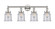 Edison Four Light Bath Vanity in Polished Nickel (405|616-4W-PN-G184)