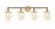 Edison Four Light Bath Vanity in Brushed Brass (405|616-4W-BB-G201-6)