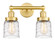 Edison Two Light Bath Vanity in Satin Gold (405|616-2W-SG-G513)