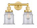 Edison Two Light Bath Vanity in Satin Gold (405|616-2W-SG-G182)