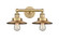Edison Two Light Bath Vanity in Brushed Brass (405|616-2W-BB-M4-BB)