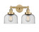 Edison Two Light Bath Vanity in Brushed Brass (405|616-2W-BB-G74)