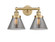 Edison Two Light Bath Vanity in Brushed Brass (405|616-2W-BB-G43)