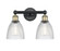 Edison Two Light Bath Vanity in Black Antique Brass (405|616-2W-BAB-G382)