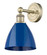 Edison One Light Wall Sconce in Antique Brass (405|616-1W-AB-MBD-75-BL) Edison One Light Wall Sconce in Antique Brass (405|616-1W-AB-MBD-75-BL)