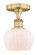 Edison One Light Semi-Flush Mount in Brushed Brass (405|616-1F-BB-G91)