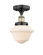 Edison One Light Semi-Flush Mount in Black Antique Brass (405|616-1F-BAB-G531)