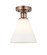 Edison One Light Semi-Flush Mount in Antique Copper (405|616-1F-AC-GBC-81)