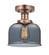Edison One Light Semi-Flush Mount in Antique Copper (405|616-1F-AC-G73)