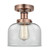 Edison One Light Semi-Flush Mount in Antique Copper (405|616-1F-AC-G72)