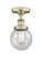 Edison One Light Semi-Flush Mount in Antique Brass (405|616-1F-AB-G204-6)