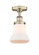 Edison One Light Semi-Flush Mount in Antique Brass (405|616-1F-AB-G191)