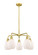 Ballston Five Light Chandelier in Satin Gold (405|516-5CR-SG-G81)