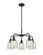 Downtown Urban Five Light Chandelier in Oil Rubbed Bronze (405|516-5CR-OB-G259)