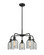 Ballston Five Light Chandelier in Matte Black (405|516-5CR-BK-G257)