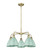 Ballston Five Light Chandelier in Antique Brass (405|516-5CR-AB-MBD-75-SF)