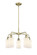 Downtown Urban Five Light Chandelier in Antique Brass (405|516-5CR-AB-G801)