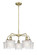 Downtown Urban Five Light Chandelier in Antique Brass (405|516-5CR-AB-G402)